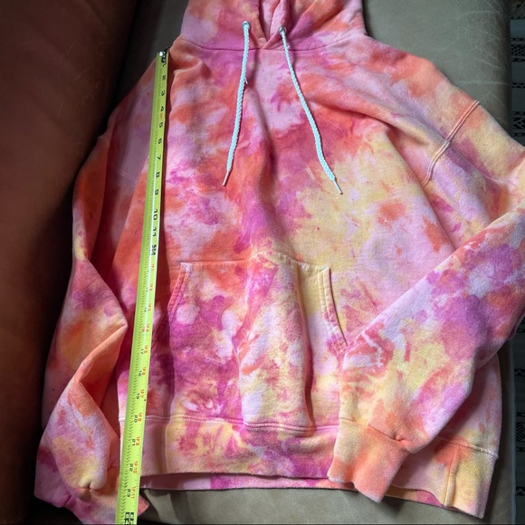 Tie dye burst hoodie unisex sweatshirt athleisure street style coastal - Picture 7 of 9
